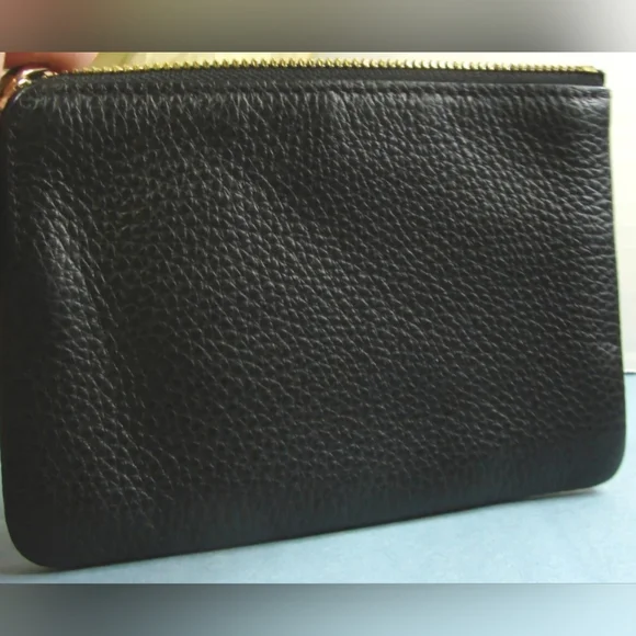 Coach Embossed Black Wristlet - Picture 2 of 4